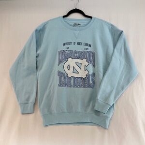 University of North Carolina Tar Heels Crewneck Sweater Light Blue Unisex Large